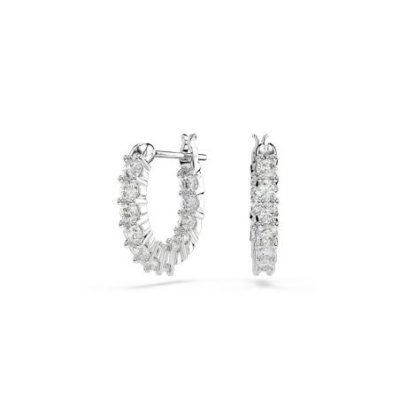Swarovski - Orecchini Matrix - Placcatura Rodio - Bianco