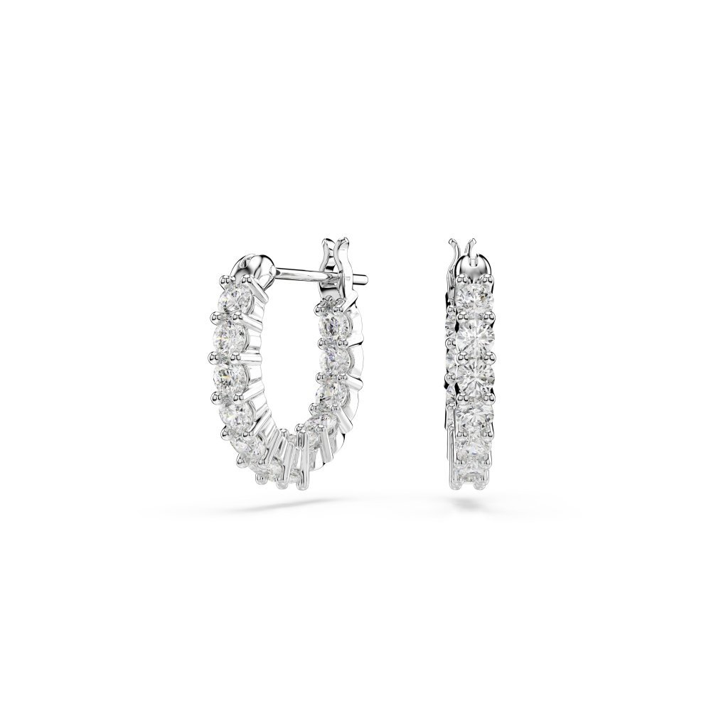 Swarovski - Orecchini Matrix - Placcatura Rodio - Bianco