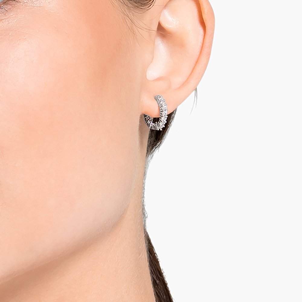 Swarovski - Orecchini Matrix - Placcatura Rodio - Bianco