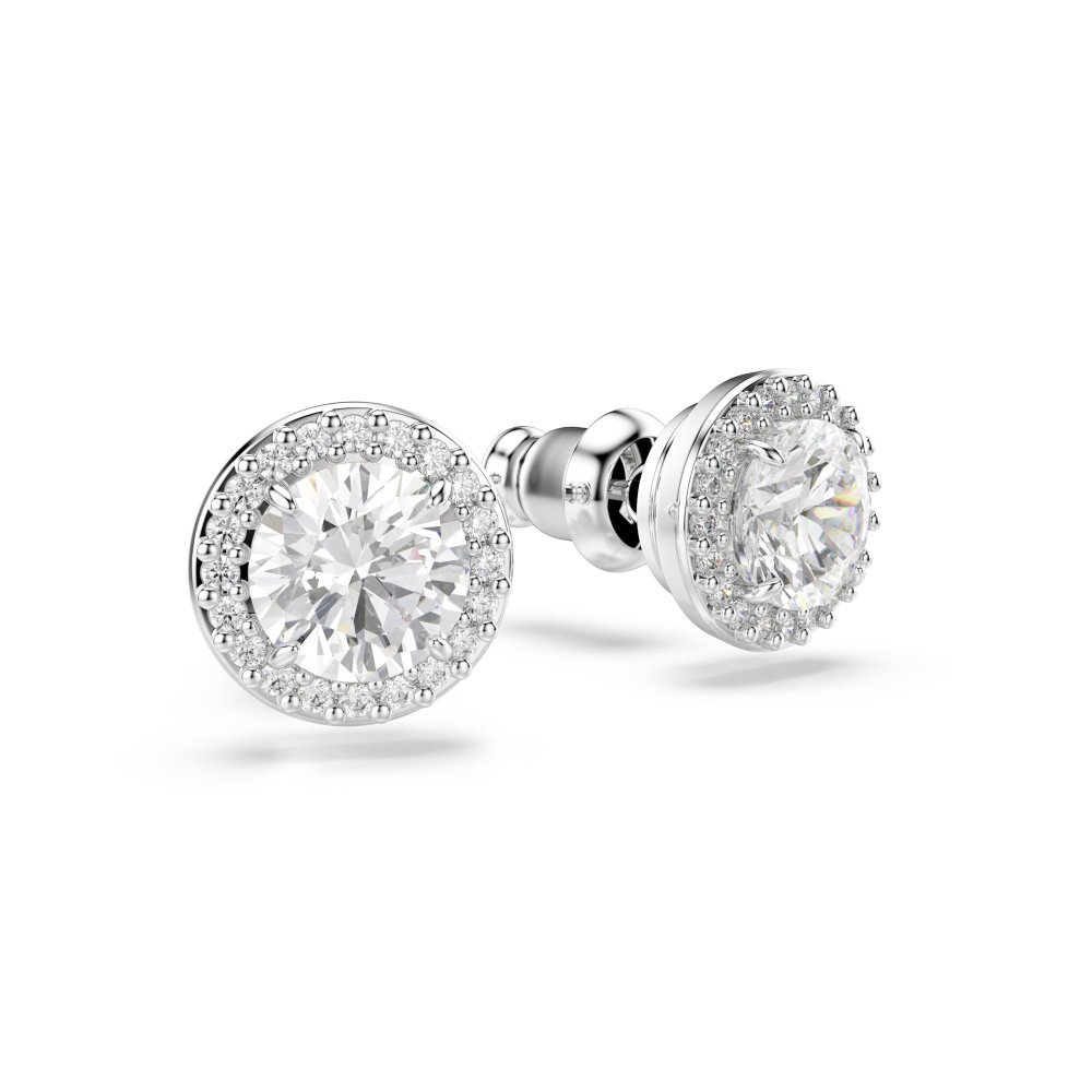 Swarovski - Orecchini Una Angelic - Placcato Rodio - Bianco