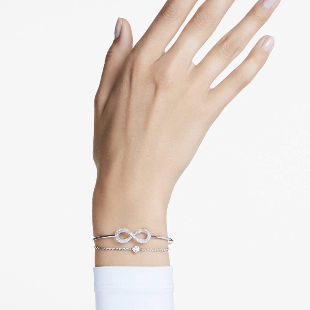 Swarovski - Bracciale Rigido Hyperbola - Bianco