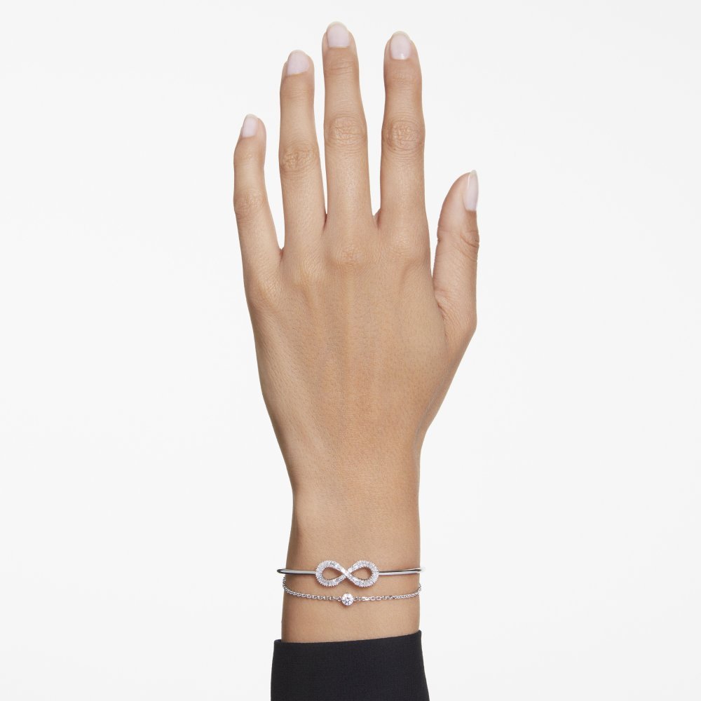 Swarovski - Bracciale Rigido Hyperbola - Bianco