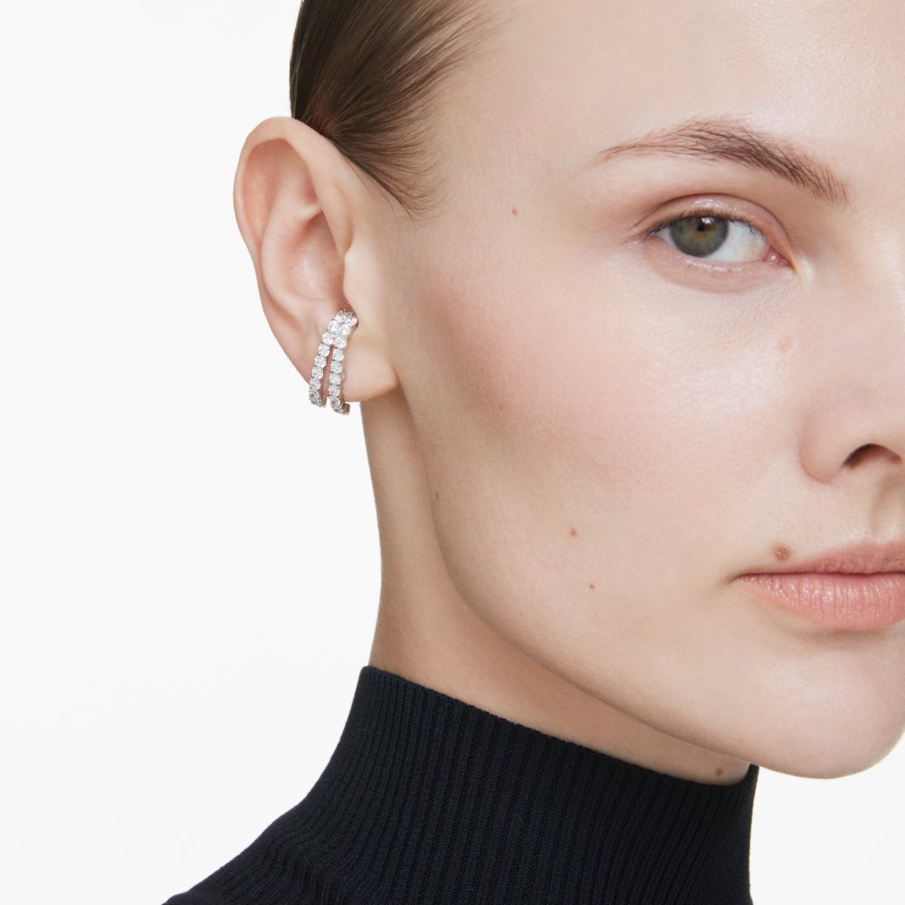 Swarovski - Orecchini Ear Cuff - Placcato Rodio