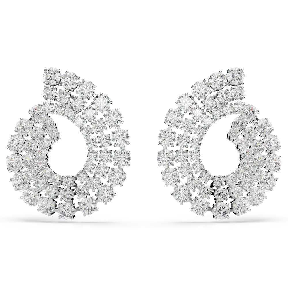 Swarovski - Orecchini Matrix - Placcato Rodio - Bianco