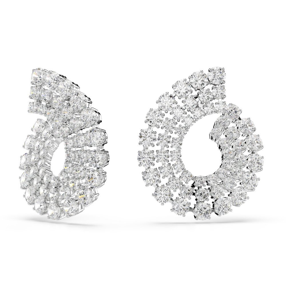 Swarovski - Orecchini Matrix - Placcato Rodio - Bianco