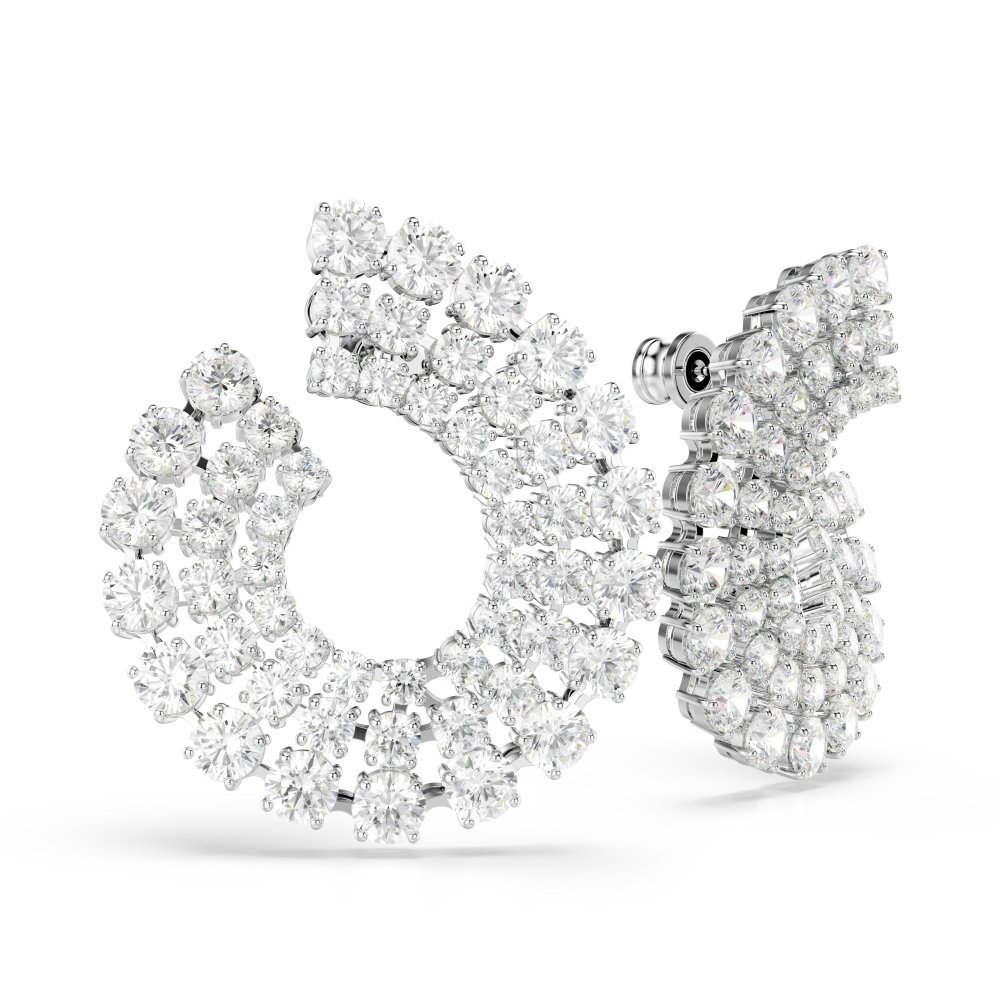 Swarovski - Orecchini Matrix - Placcato Rodio - Bianco