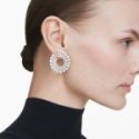 Swarovski - Orecchini Matrix - Placcato Rodio - Bianco