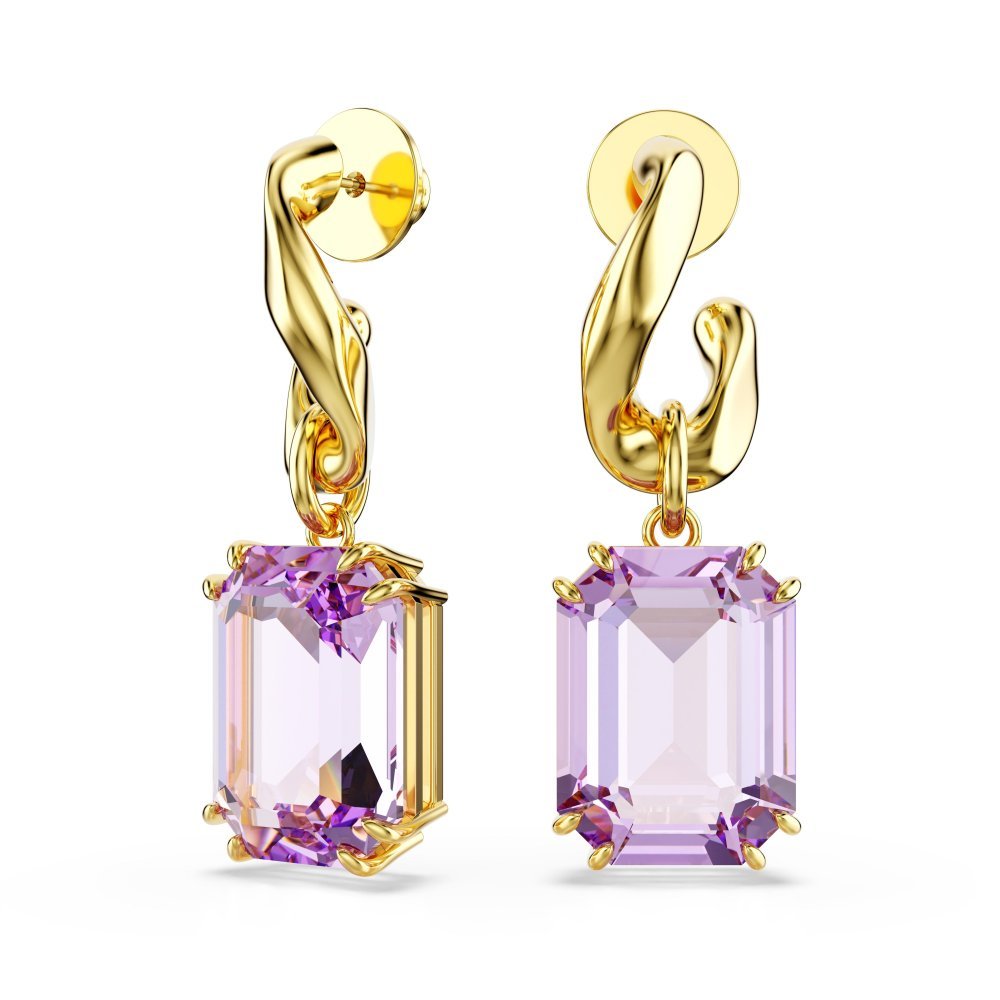 Swarovski - Orecchini Millenia - Viola - Oro