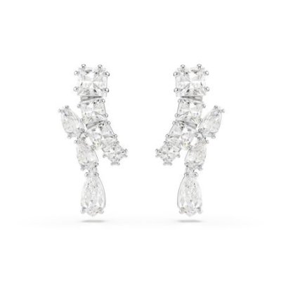 Swarovski - Orecchini Pendenti Matrix - Placcatura Rodio - Zirconia