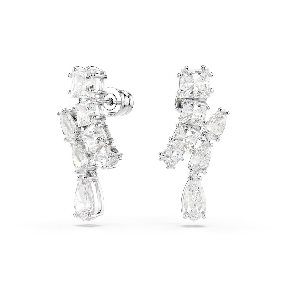 Swarovski - Orecchini Pendenti Matrix - Placcatura Rodio - Zirconia