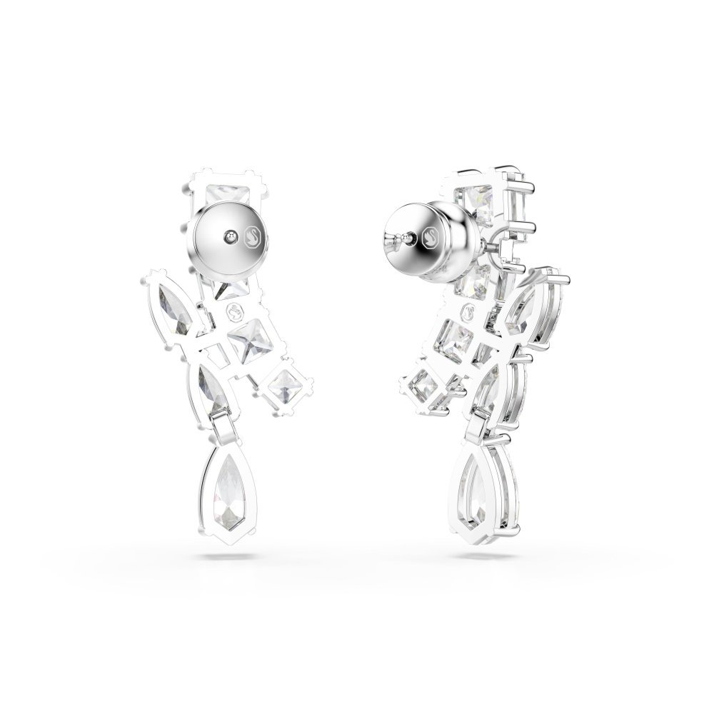 Swarovski - Orecchini Pendenti Matrix - Placcatura Rodio - Zirconia
