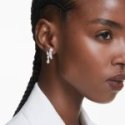 Swarovski - Orecchini Pendenti Matrix - Placcatura Rodio - Zirconia