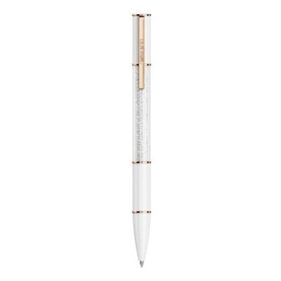 Swarovski - Penna A Sfera Crystalline - Bianco - Oro Rosa