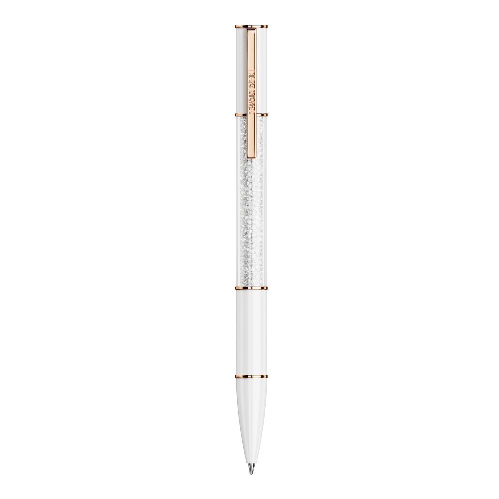 Swarovski - Penna A Sfera Crystalline - Bianco - Oro Rosa