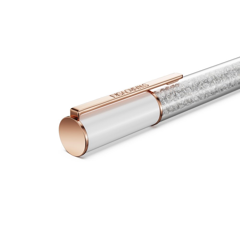 Swarovski - Penna A Sfera Crystalline - Bianco - Oro Rosa