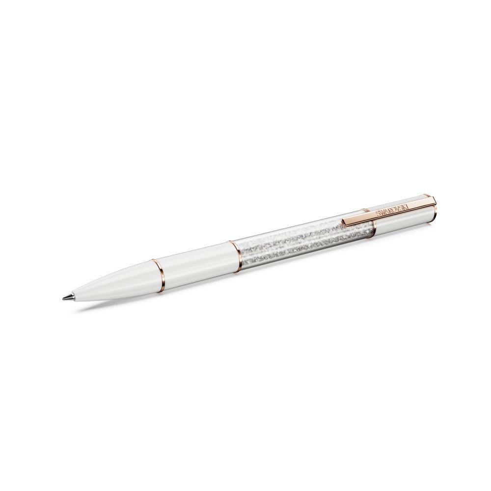 Swarovski - Penna A Sfera Crystalline - Bianco - Oro Rosa