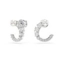 Swarovski - Orecchini A Cerchio Matrix - Bianco - Cristalli