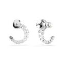 Swarovski - Orecchini A Cerchio Matrix - Bianco - Cristalli