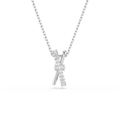 Swarovski - Pendente Hyperbola - Placcato Rodio - Bianco