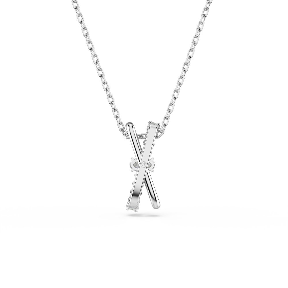 Swarovski - Pendente Hyperbola - Placcato Rodio - Bianco