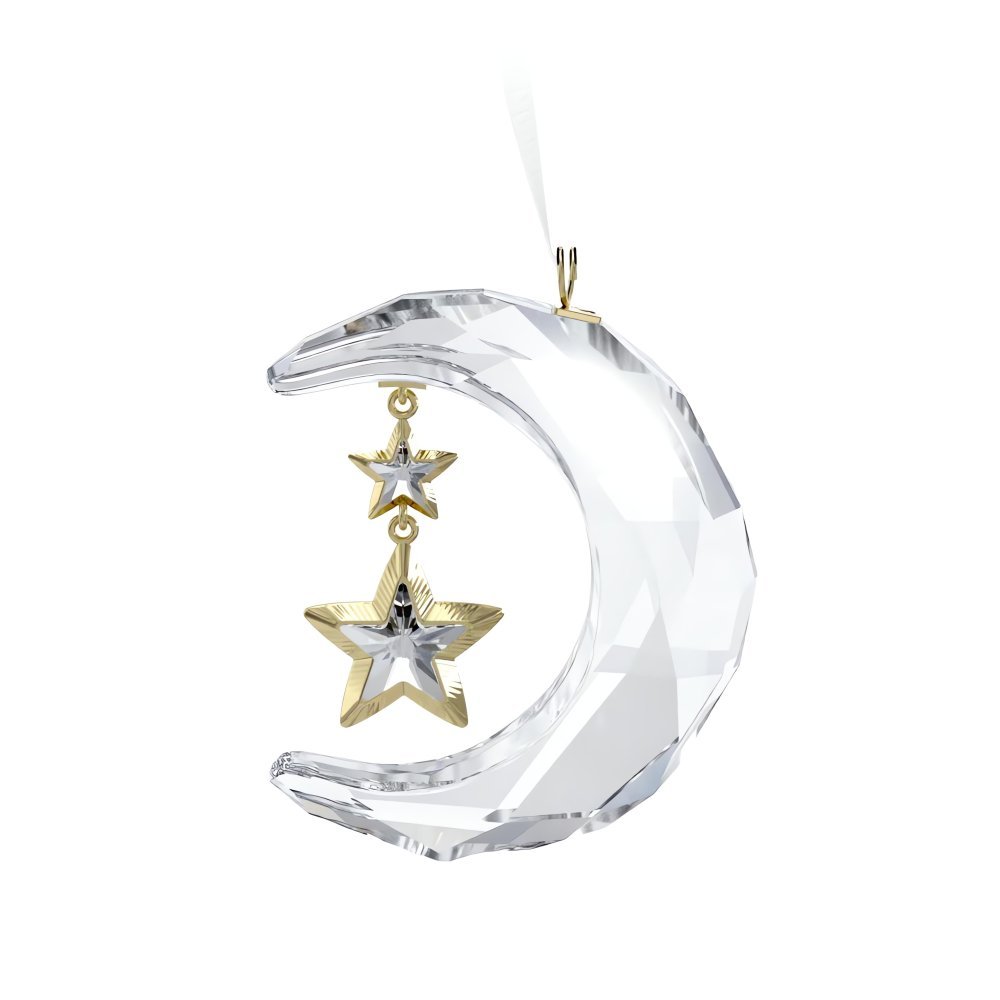 Swarovski - Decorazione Luna - Holiday Magic - Bianco