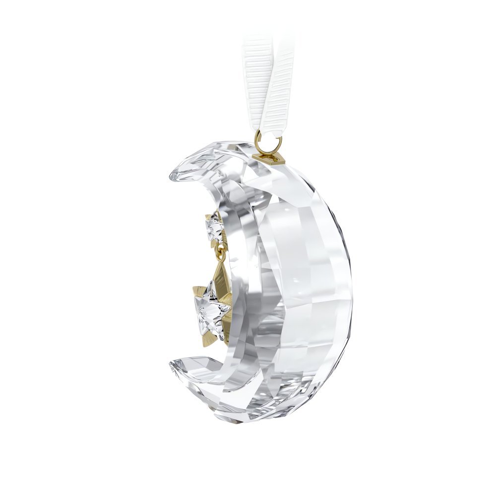 Swarovski - Decorazione Luna - Holiday Magic - Bianco