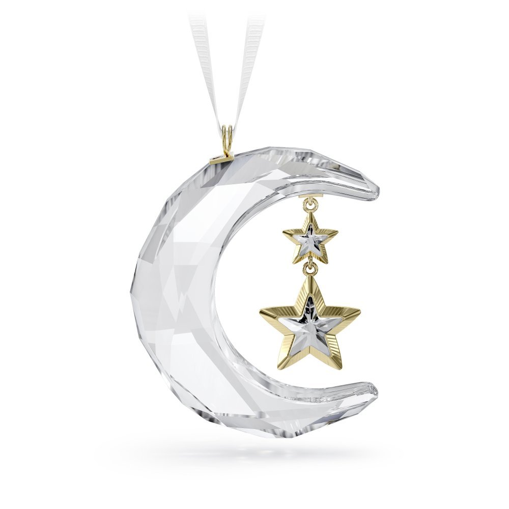 Swarovski - Decorazione Luna - Holiday Magic - Bianco