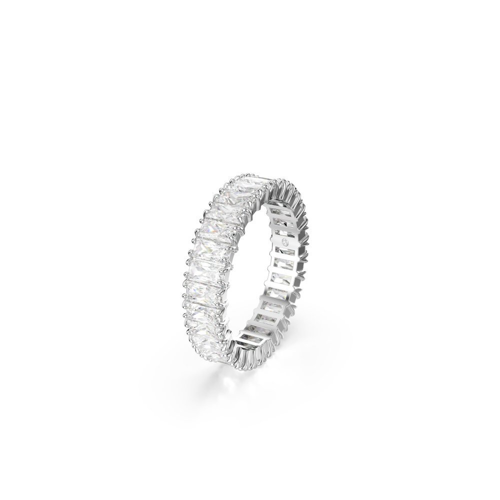 Swarovski - Anello Matrix - Placcato Argento - Bianco