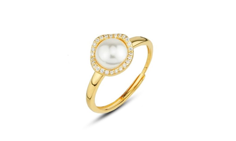 Boccadamo - Anello Perla - Argento - Oro Giallo