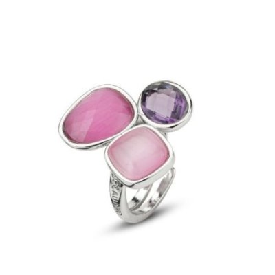Boccadamo - Anello Xan219 - Cristalli Rosa