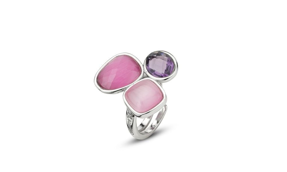 Boccadamo - Anello Xan219 - Cristalli Rosa