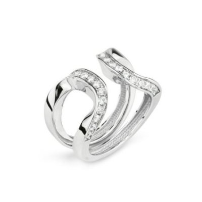 Boccadamo - Anello Kan023 - Fascia Doppia - Zirconi