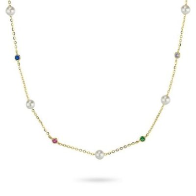 Boccadamo - Girocollo Gr934D - Argento - Perle