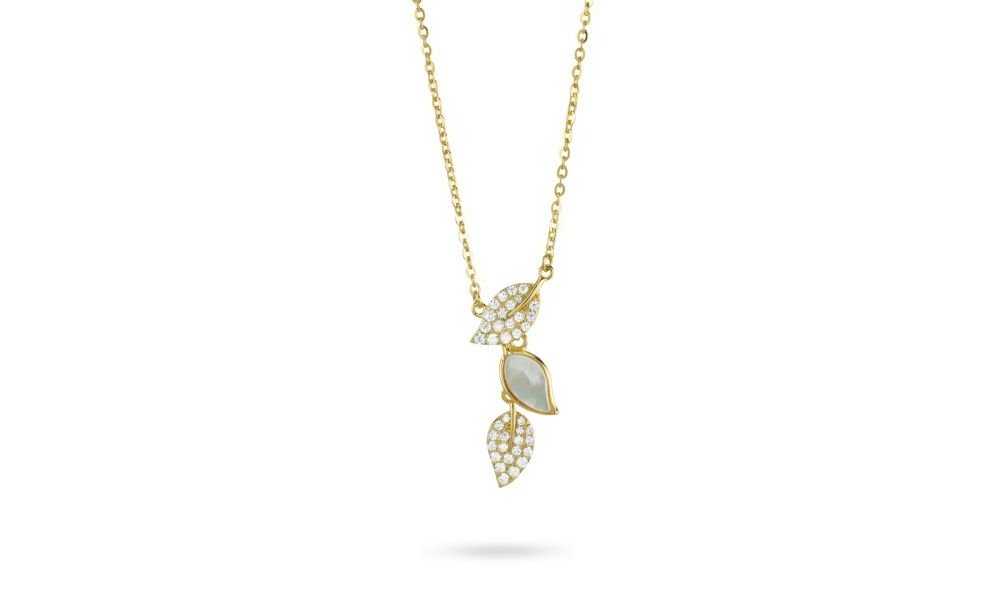 Boccadamo - Girocollo Argento - Oro Giallo - Foglie