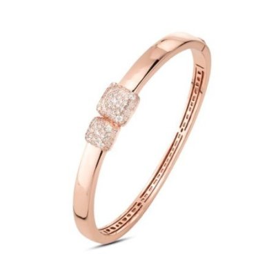 Boccadamo - Bracciale Rigido - Oro Rosa - Zirconi