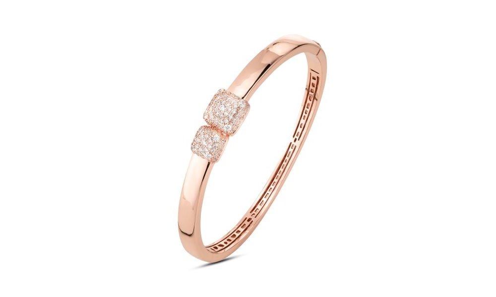 Boccadamo - Bracciale Rigido - Oro Rosa - Zirconi