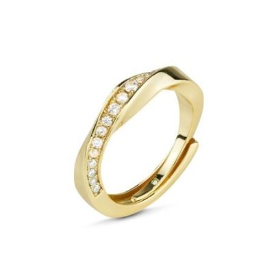 Boccadamo - Anello Torchon - Oro Giallo - Zirconi