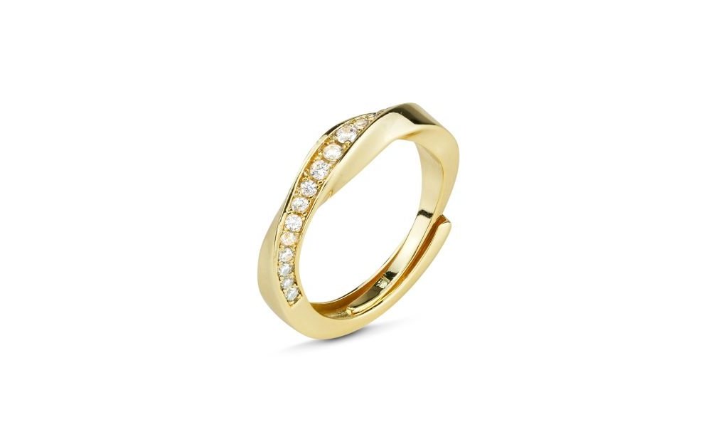 Boccadamo - Anello Torchon - Oro Giallo - Zirconi