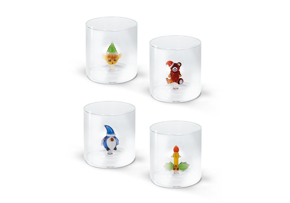 Wd Lifestyle - Bicchiere Vetro - Decori Natalizi