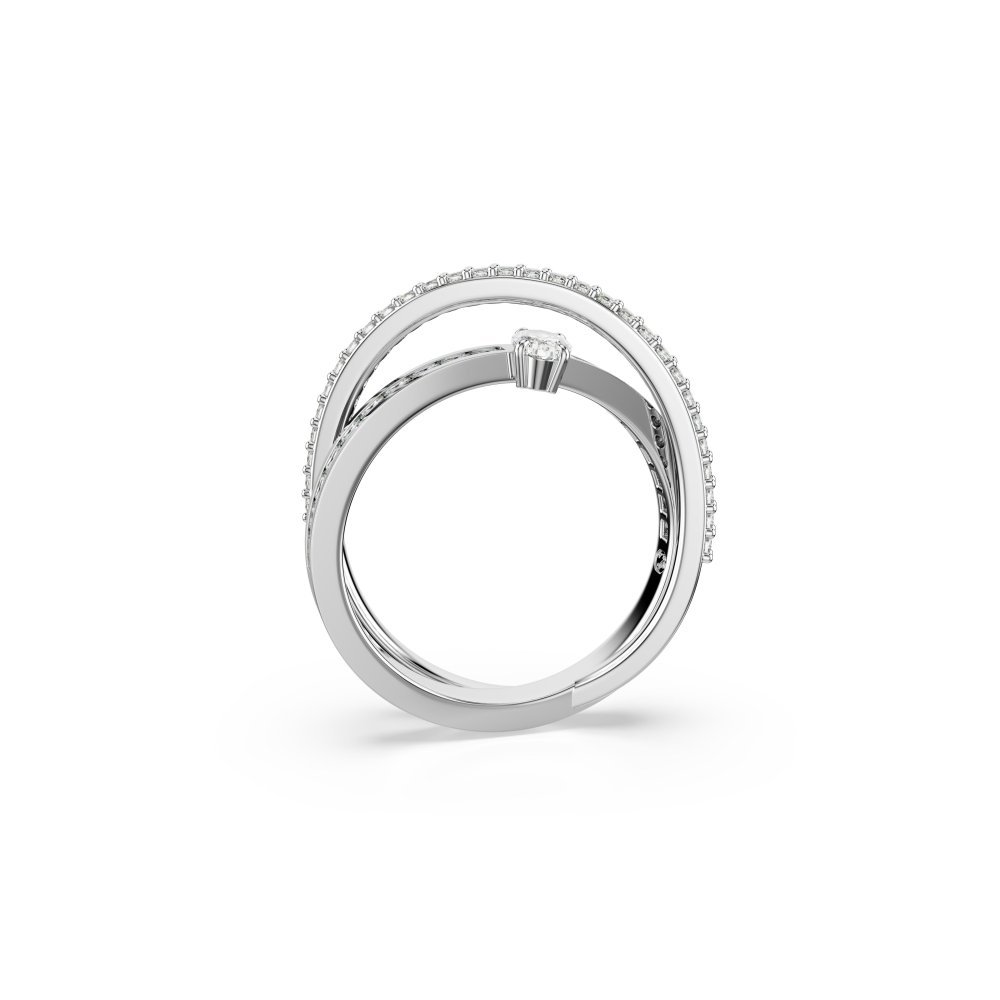 Swarovski - Anello Hyperbola - Placcato Rodio