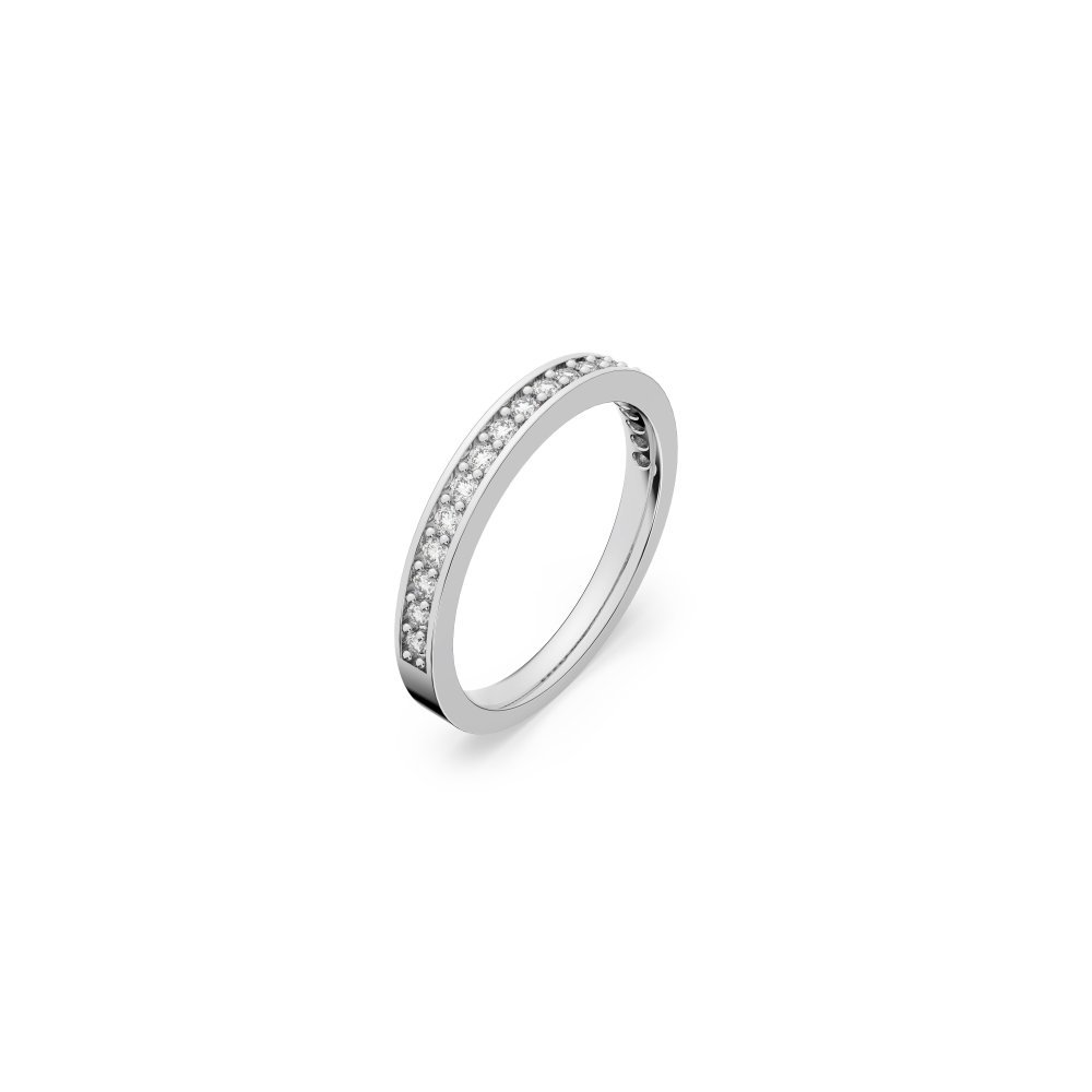 Swarovski - Anello Matrix - Placcato Rodio - Bianco