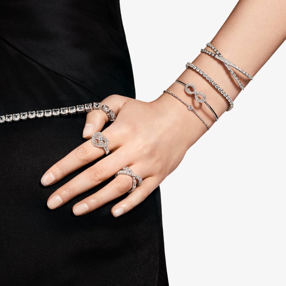 Swarovski - Anello Hyperbola - Placcato Rodio