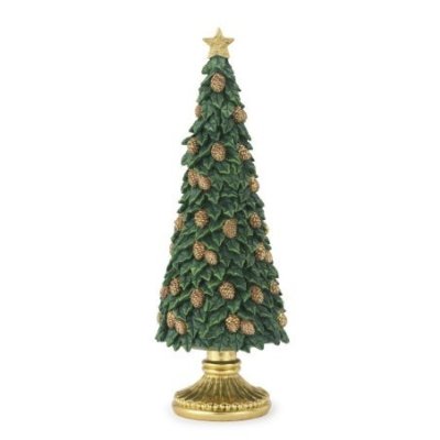 Henriette - Albero Verde C/Pigne - Resina - Multicolor