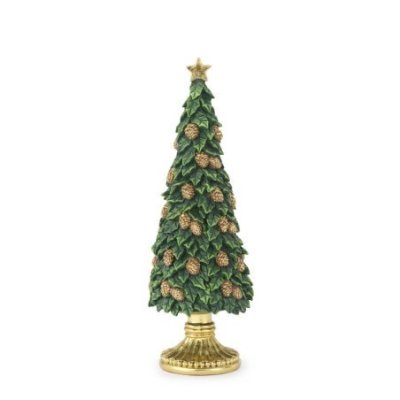 Henriette - Albero Verde C/Pigne - Resina - Multicolor