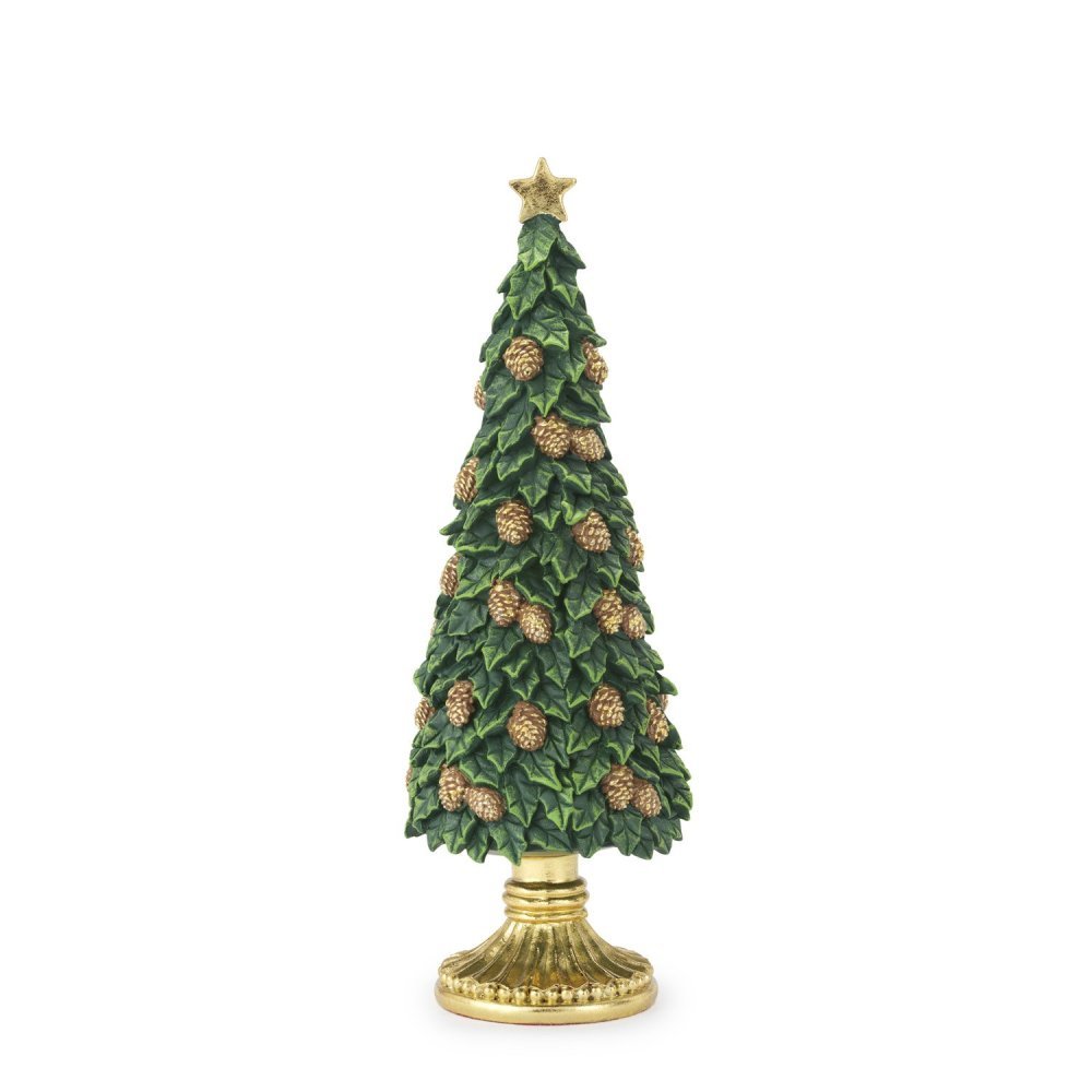 Henriette - Albero Verde C/Pigne - Resina - Multicolor