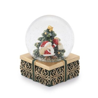 Henriette - Globo Babbo Natale - Vetro - Resina