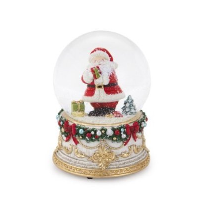 Henriette - Globo Carillon Babbo Natale - Vetro - Multicolor