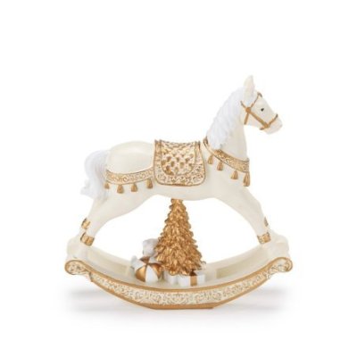 Henriette - Cavallo A Dondolo - Resina - Bianco