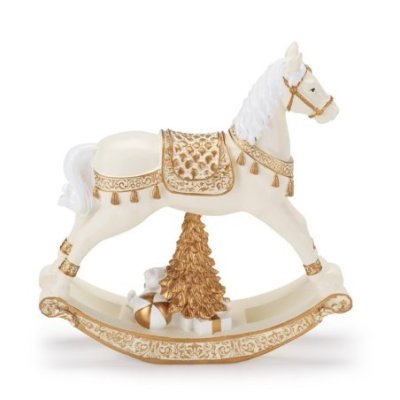 Henriette - Cavallo A Dondolo - Resina - Bianco
