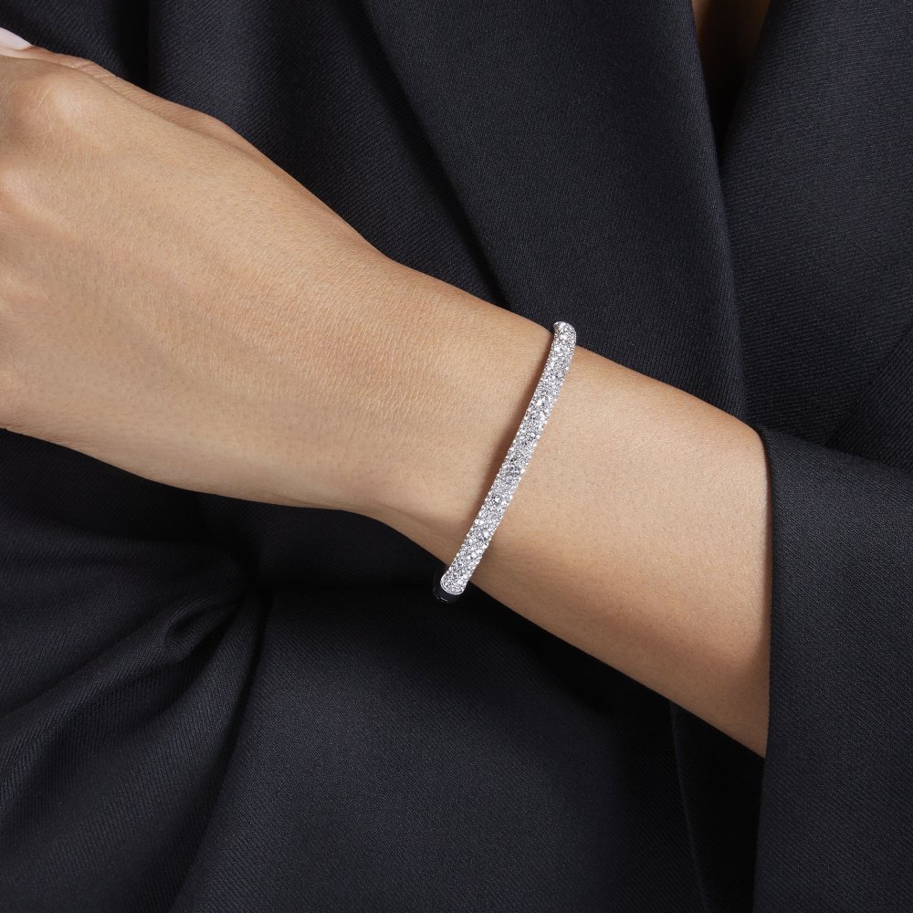 Swarovski - Bracciale Rigido Sublima - Cristalli - Bianco
